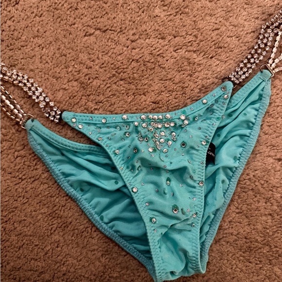 Turquoise Rhinestone Bikini Set - Picture 3 of 5